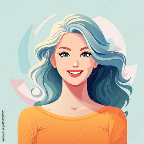 buntes Frauenportrait