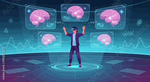 Virtual reality brain scan interface offers immersive insights into the human mind experience