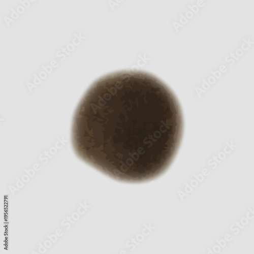 A dark burnt spot on paper, realistic effect. A round burn mark.