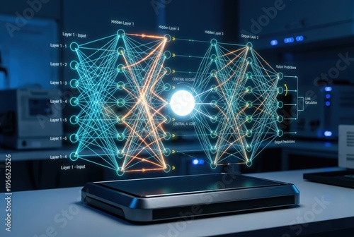 Neural network visualization with holographic deep learning nodes