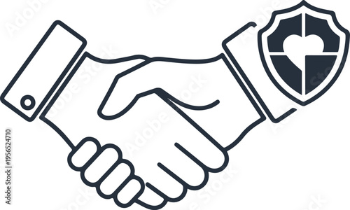 Hand holding smartphone with security shield icon for cyber protection and digital safety concept