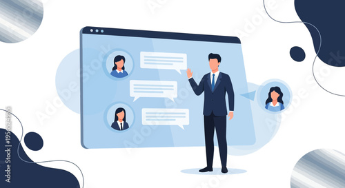 Virtual collaboration platform connecting team members through online communication network