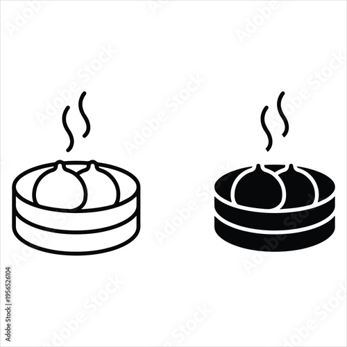 hand drawn vector illustration of dim sum