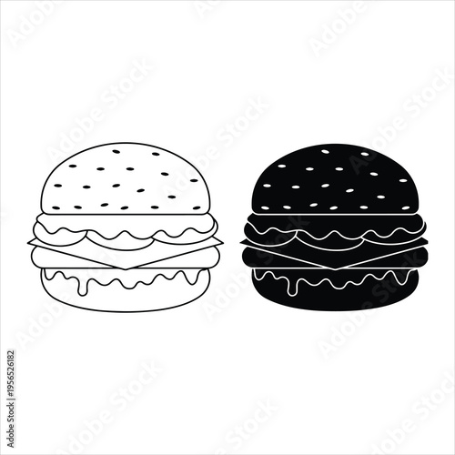vector illustration of a burgers