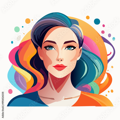 buntes Frauenportrait