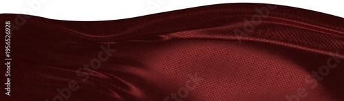 Textured red fabric waving,...
