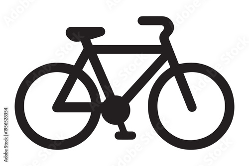bicycle icon isolated on white