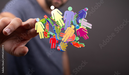 Symbolic image of diverse i...