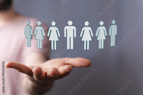 Abstract image of people ic...