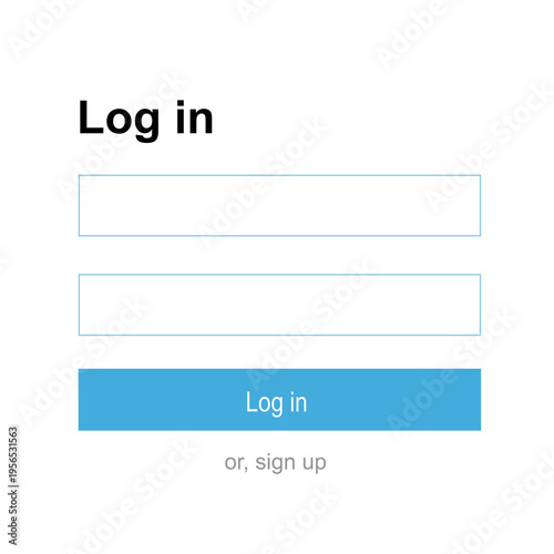 Login screen user interface