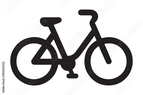 bicycle icon isolated on white