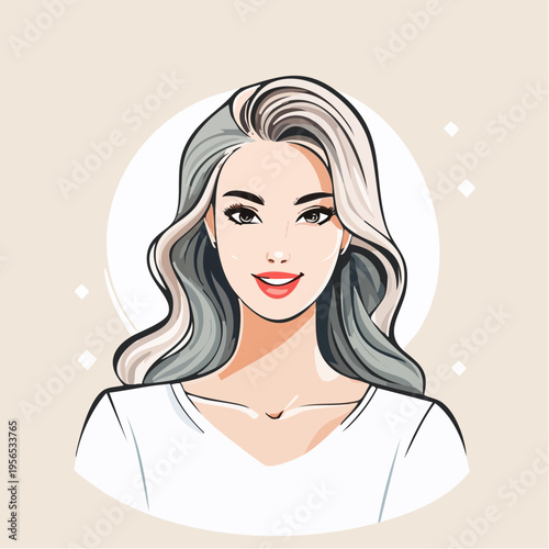 buntes Frauenportrait