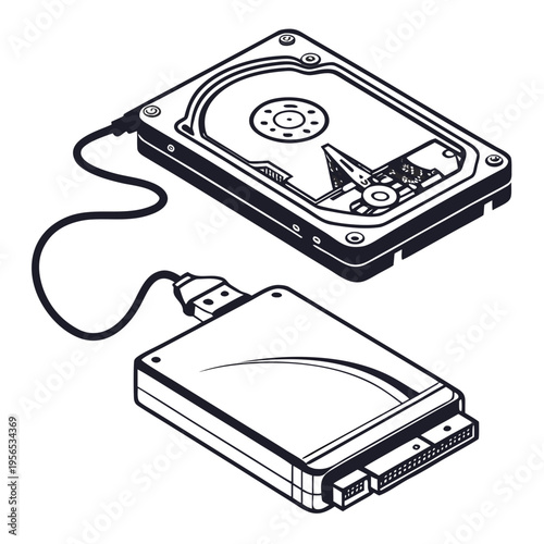 Hard disk drives with a cable