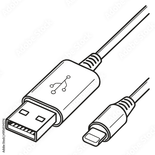 Usb cable with lightning connector