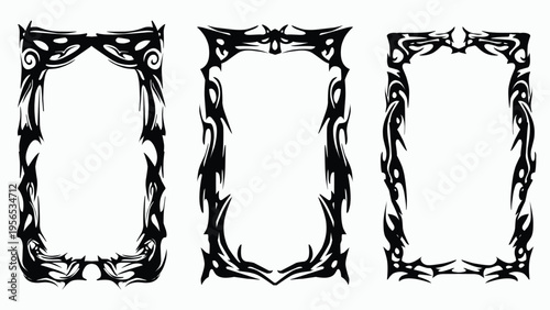 Spiky Gothic Ornament Frame Border Collection