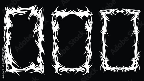 Gothic Tribal Ornament Frame Border Collection
