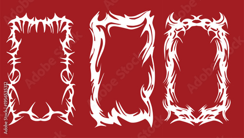 Vintage Dark Ornament Frame Border Collection