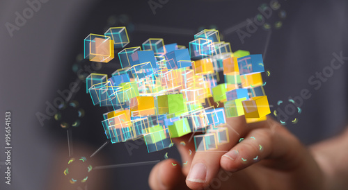 Abstract concept of digital...