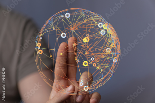 Abstract globe of connectio...
