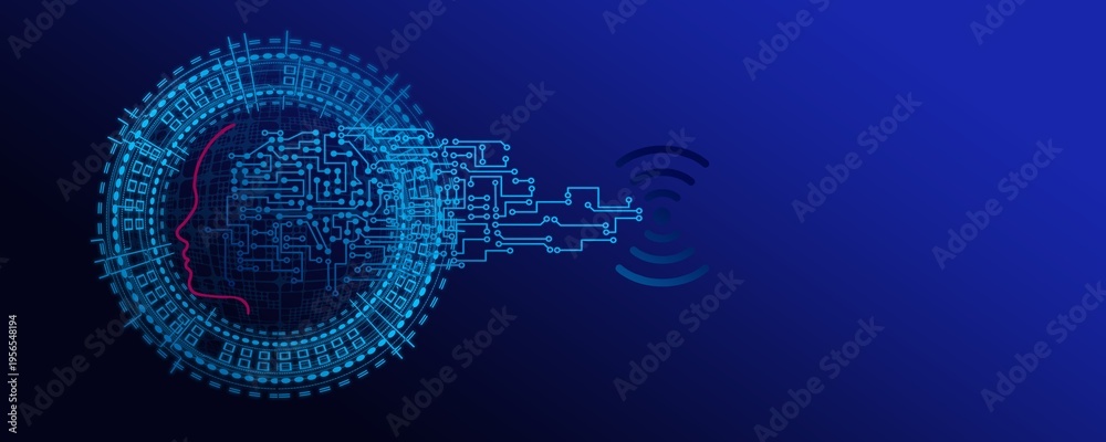 Obraz premium Quantum Computing and Artificial Intelligence Concepts