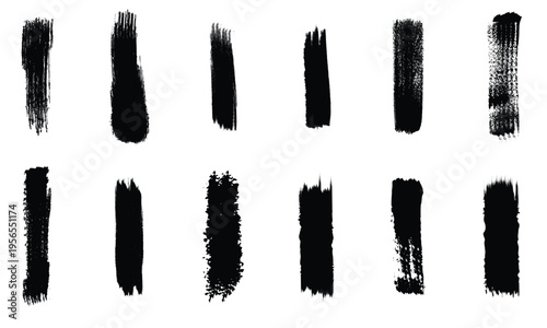 Grungy brush strokes silhouette distressed texture background