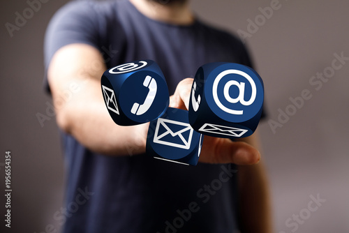 Person holding cubes with c...