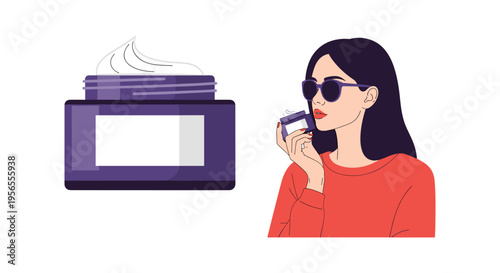 Woman applying perfume in stylish modern setting with soft natural lighting for beauty advertising