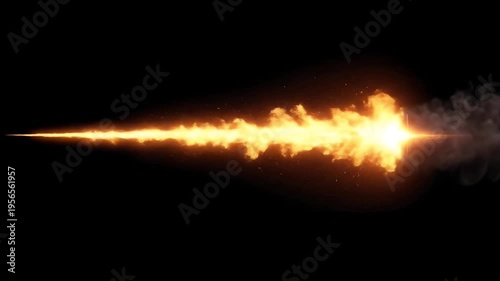 Rocket Launch Flame Explosion.