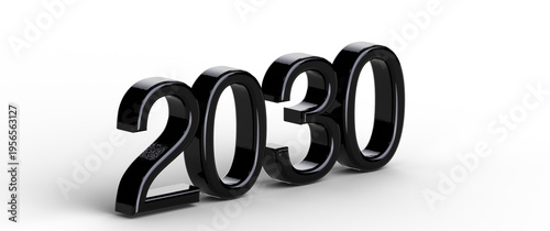 Bold black 2030 text stands...