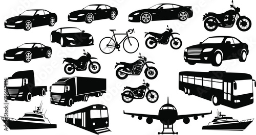 Collection of various vehicles