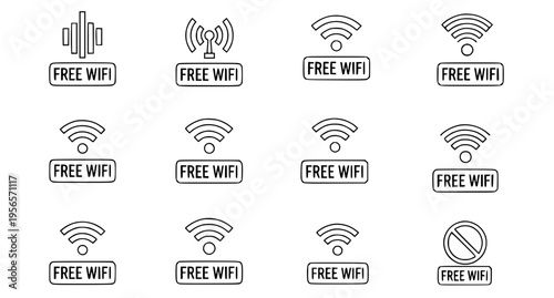 Free WiFi Logo Collection – Vector Icons for Web & Print