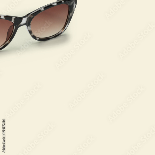 Cuadro en lienzo Minimal Lifestyle Background with Copy Space – Sunglasses, Feminine Eyewear Comp