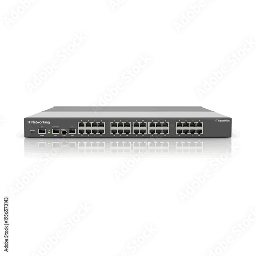 Rackmount Network Switch with Multiple Ethernet Ports