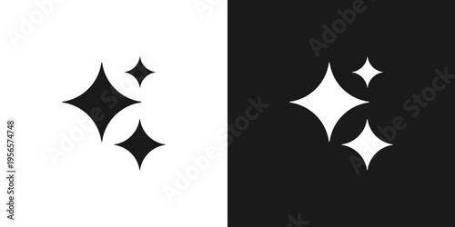 AI Magic Sparkle Icon Set, Artificial Intelligence Generation Vector, Minimalist Star Symbol for Generative AI Features, Smart Technology, and Creative Design UI