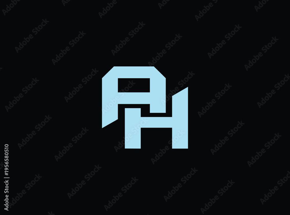 Obraz premium Light blue abstract geometric logo design element isolated on transparent background