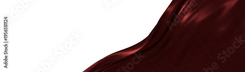 Luxurious red fabric flowin...