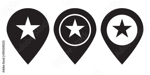 Collection of red map pin vector icon. Marker location icon set. location icon with white background EPS10