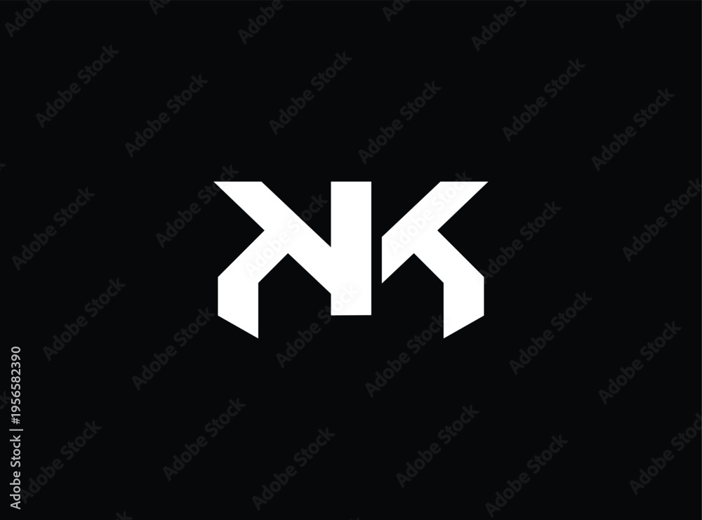 Obraz premium NK logo design element for branding and corporate identity purposes