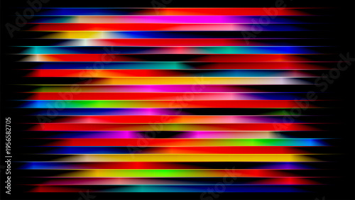 Modern gradient pattern with multicolored ribbed stripes for banners, abstract background with glowing bright gradient lines, covers, posters and websites, Vector horizontal fluted pattern