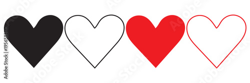 Love icon set. Heart icon vector. Like icon vector set .with white background EPS10