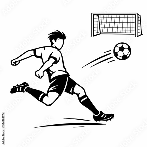 Jugador de fútbol en acción