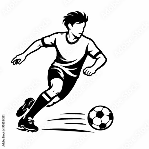 Jugando al fútbol con destreza