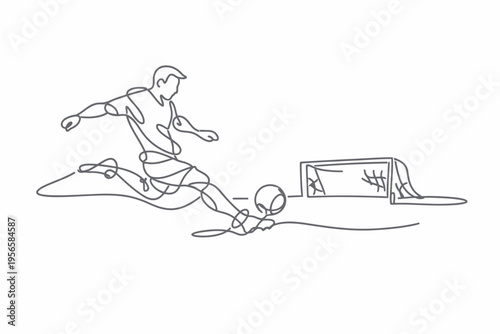 Jugador de fútbol en movimiento