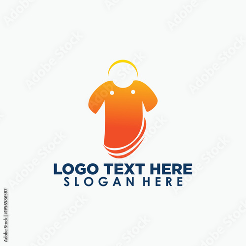 shopping bag and t-shirt logo design concept, business logo icon
