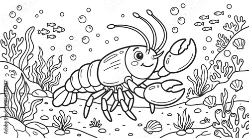 Lobster Underwater Marine Life Creature.