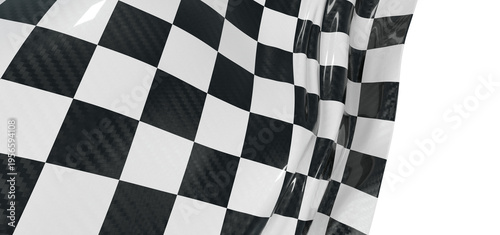 Close-up of a checkered fla...