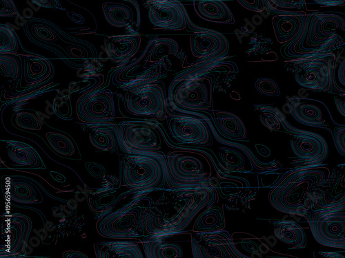 Cartographic Terrain Texture Generative Art Print