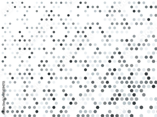 Geometric Hexagonal Grid Color Field Art Print