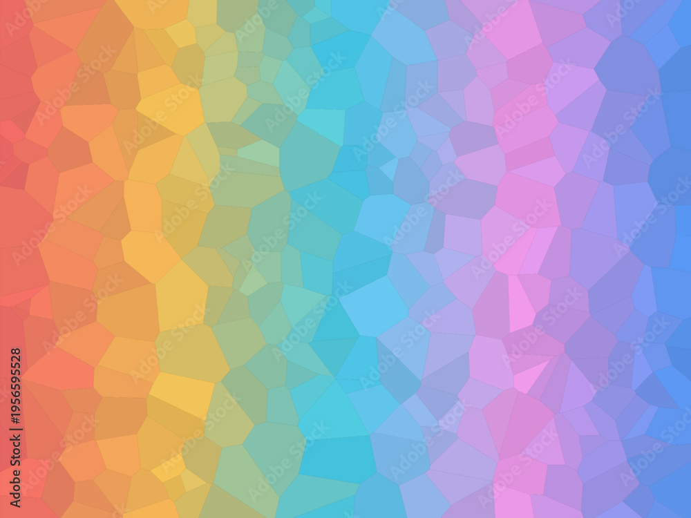 Obraz premium Abstract Voronoi Stained Glass Digital Illustration