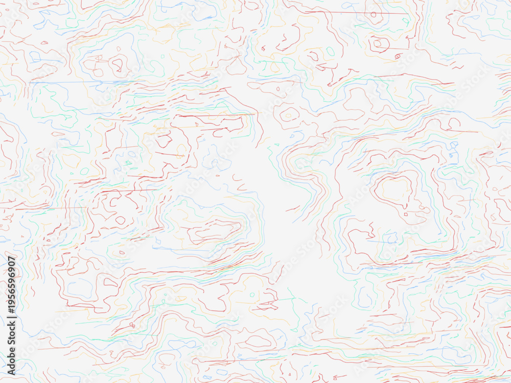 Fototapeta premium Cartographic Terrain Texture Generative Art Print